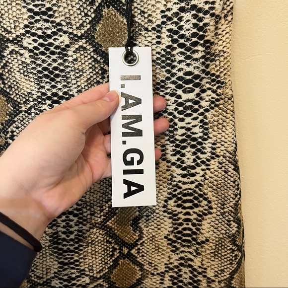 NWT I.AM.GIA Devon Dress Snakeskin Mini Bodycon Strapless - Picture 3 of 6